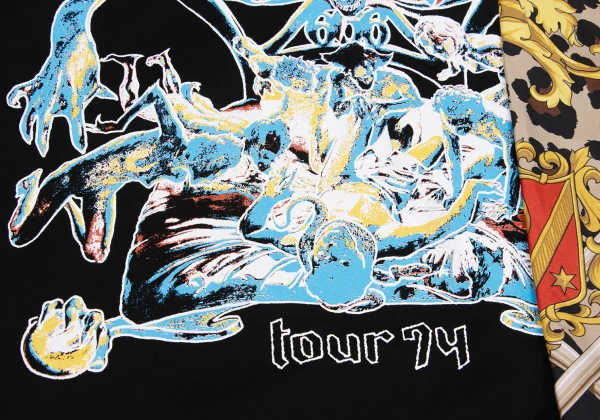 JUNYA WATANABE MAN Silk Scarf Docking Band T-shirt K-162105_010