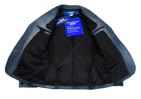 JUNYA WATANABE MAN Mesh Lining Denim Tailored Jacket K-162106_010