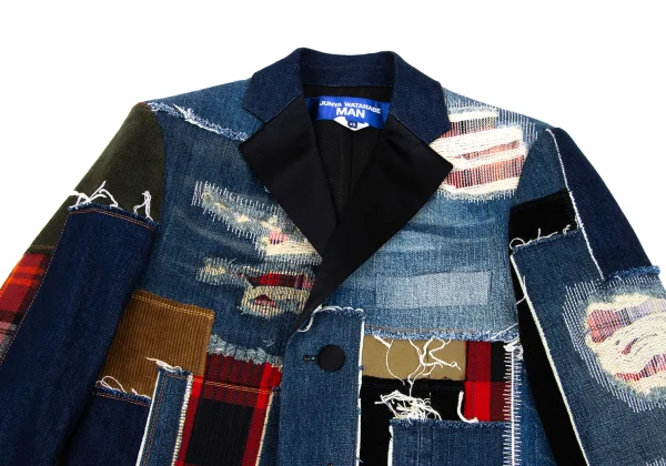 JUNYA WATANABE MAN Patchwork Denim Coat K-162107_002