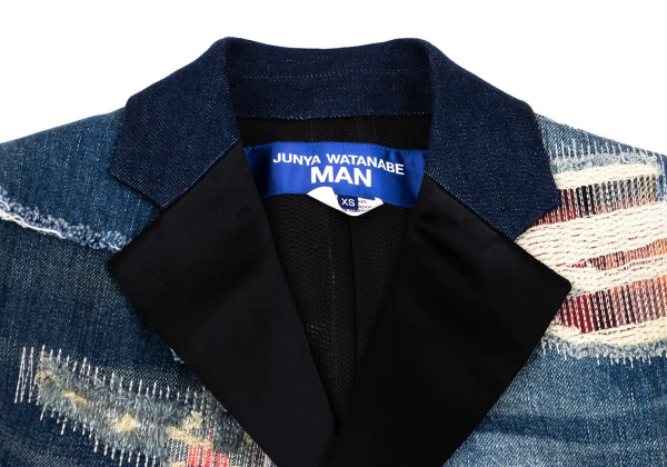 JUNYA WATANABE MAN Patchwork Denim Coat K-162107_003