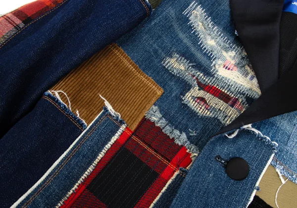 JUNYA WATANABE MAN Patchwork Denim Coat K-162107_004
