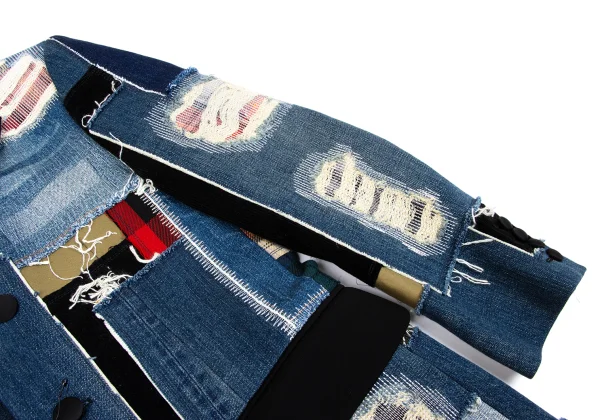 JUNYA WATANABE MAN Patchwork Denim Coat K-162107_008