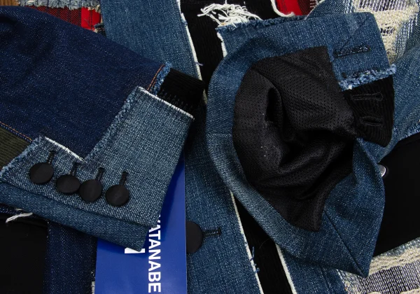 JUNYA WATANABE MAN Patchwork Denim Coat K-162107_009