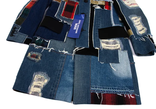JUNYA WATANABE MAN Patchwork Denim Coat K-162107_010