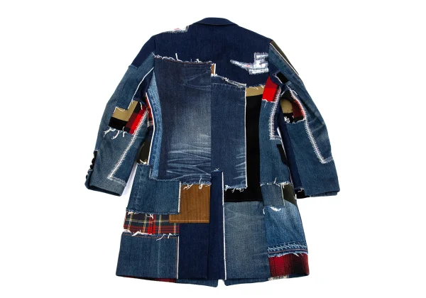 JUNYA WATANABE MAN Patchwork Denim Coat K-162107_015