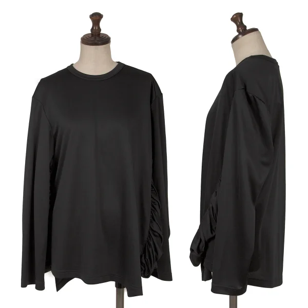 COMME des GARCONS Poly Side Frill T-shirt Black L K-162108_001