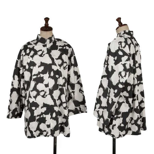 COMME des GARCONS Printed Snap Button Chinese Jacket White,Black S K-162110_001