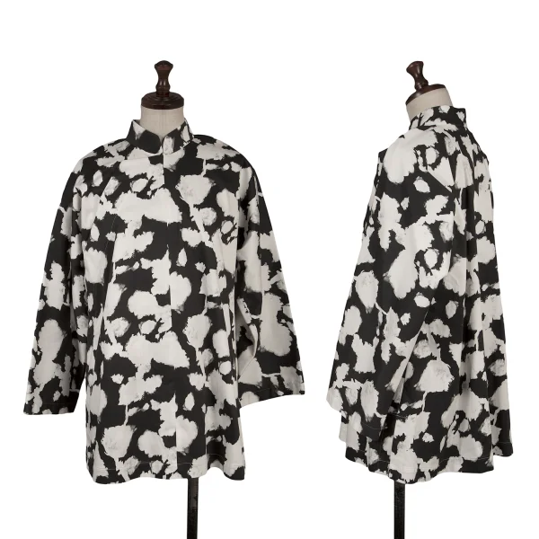 COMME des GARCONS Printed Snap Button Chinese Jacket White,Black S K-162111_001
