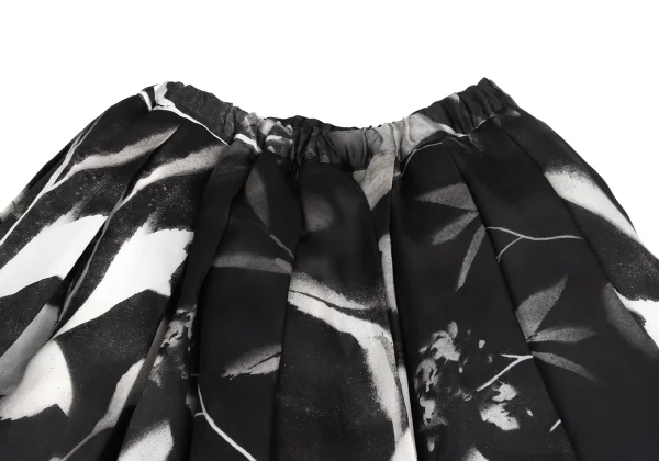 COMME des GARCONS Silk Floral Print Tulle Layered Skirt K-162113_003