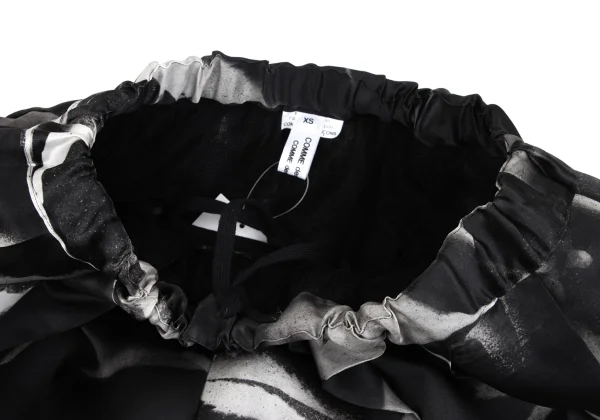 COMME des GARCONS Silk Floral Print Tulle Layered Skirt K-162113_005