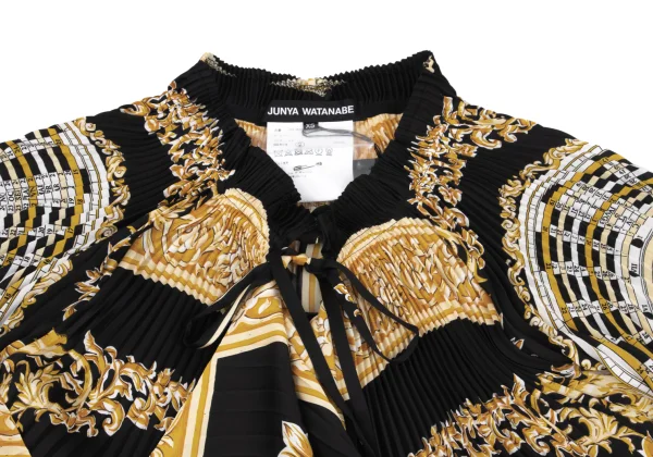 JUNYA WATANABE Scarf Print Pleated Blouse K-162115_003