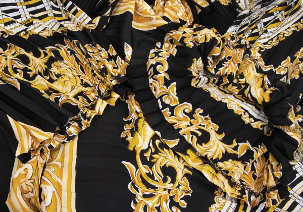 JUNYA WATANABE Scarf Print Pleated Blouse K-162115_006