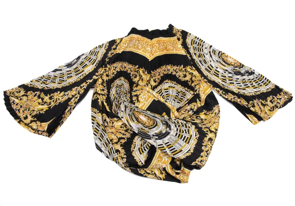 JUNYA WATANABE Scarf Print Pleated Blouse K-162115_012