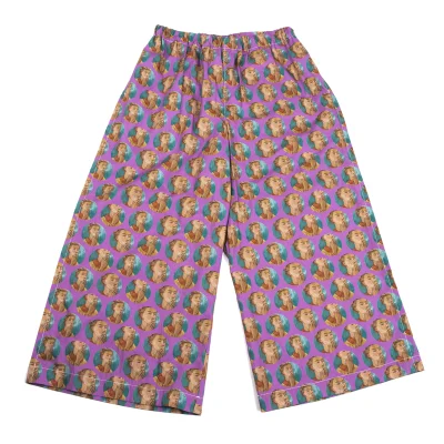 tao×Tove Jansson Dot Smoking Girl Print Wide Pants