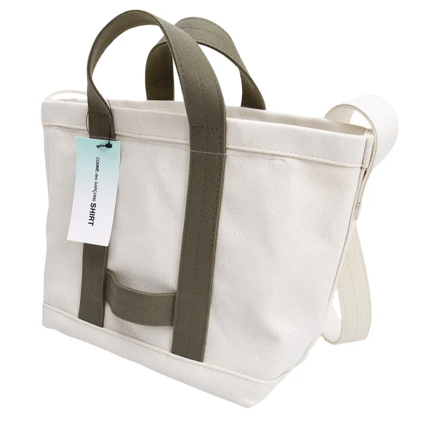 COMME des GARCONS SHIRT Canvas 2WAY Bag Ivory  K-162118_001