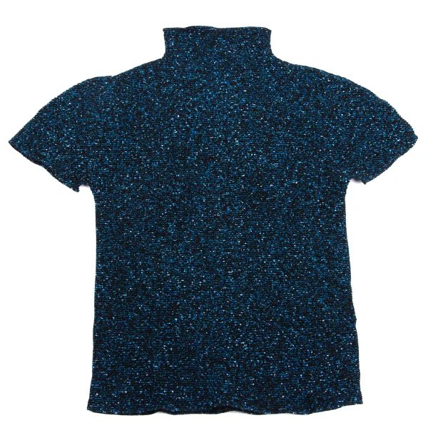 ISSEY MIYAKE me Marble Print Stretch Pleats High-neck T-shirt K-162122_002