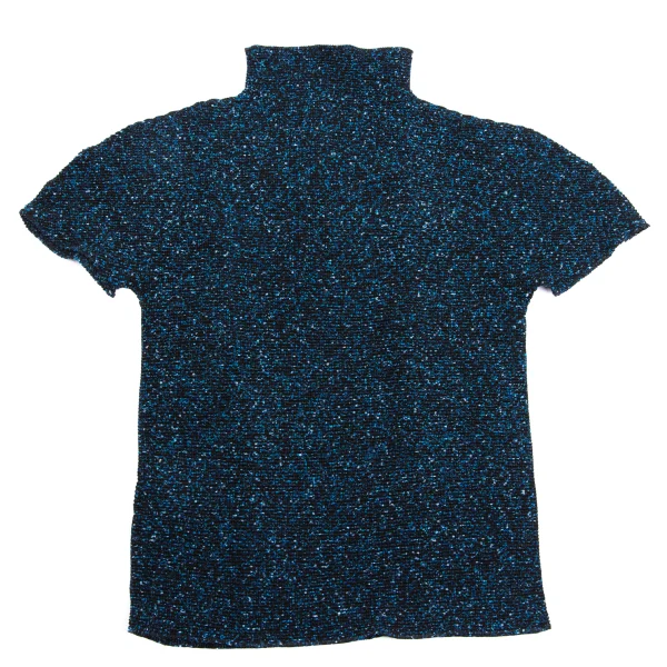ISSEY MIYAKE me Marble Print Stretch Pleats High-neck T-shirt K-162122_007