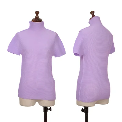 ISSEY MIYAKE me Stretch Pleated High Neck T Shirt