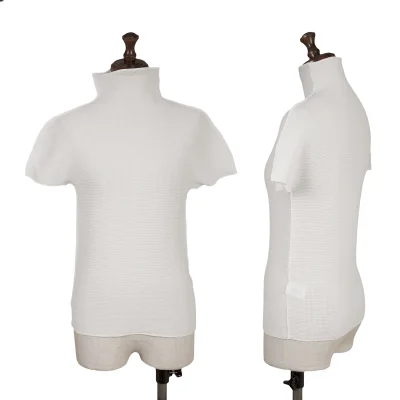 ISSEY MIYAKE me Stretch Pleated High Neck T Shirt