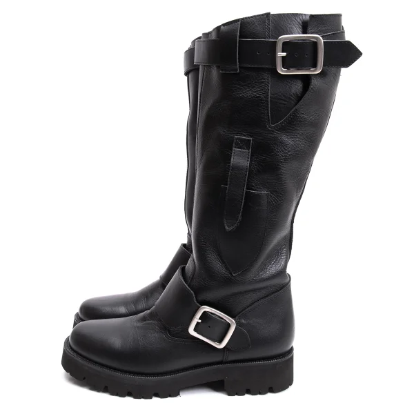 Y's Belted Leather Boots K-162138_005