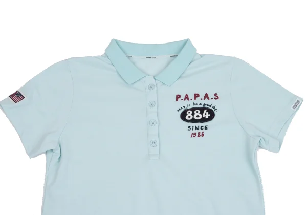 PAPAS PLUS GOLF Poly Blend Embroidered Patch Polo Shirt K-162139_002