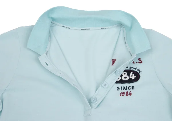 PAPAS PLUS GOLF Poly Blend Embroidered Patch Polo Shirt K-162139_005