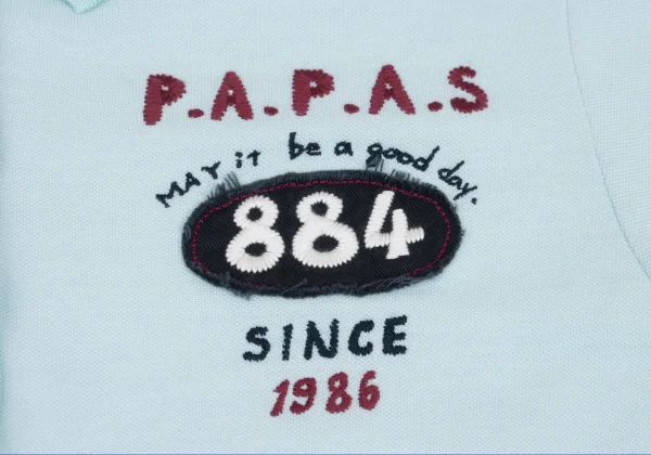 PAPAS PLUS GOLF Poly Blend Embroidered Patch Polo Shirt K-162139_006