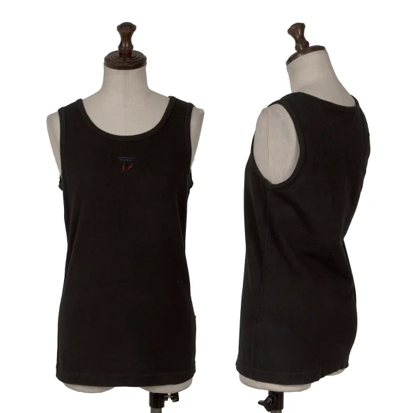 Mademoiselle NON NON Chili Pepper Embroidered Tank Top Black 38M K-162141_001