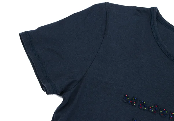Mademoiselle NON NON Logo Patch Bead Decorated T Shirt K-162142_006
