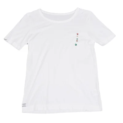 Mademoiselle NON NON Color Stone Decorated Stretch T Shirt