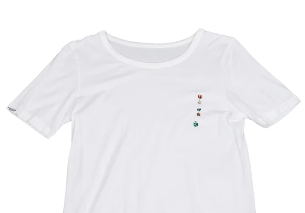 Mademoiselle NON NON Color Stone Decorated Stretch T Shirt K-162143_002