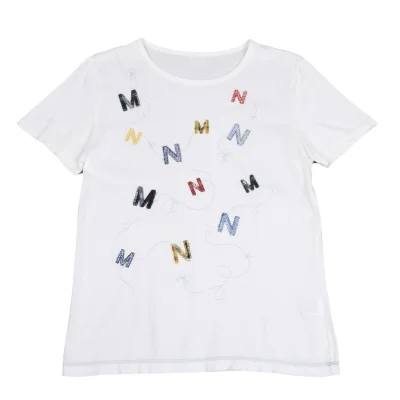 Mademoiselle NON NON MN Patch Sequin Embroidery T Shirt