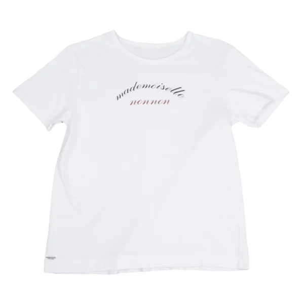 Mademoiselle NON NON Cotton Logo Printed T Shirt White 38M K-162145_001