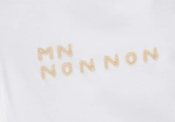 Mademoiselle NON NON Cotton Logo Embroidered Zip Neck T Shirt K-162147_009