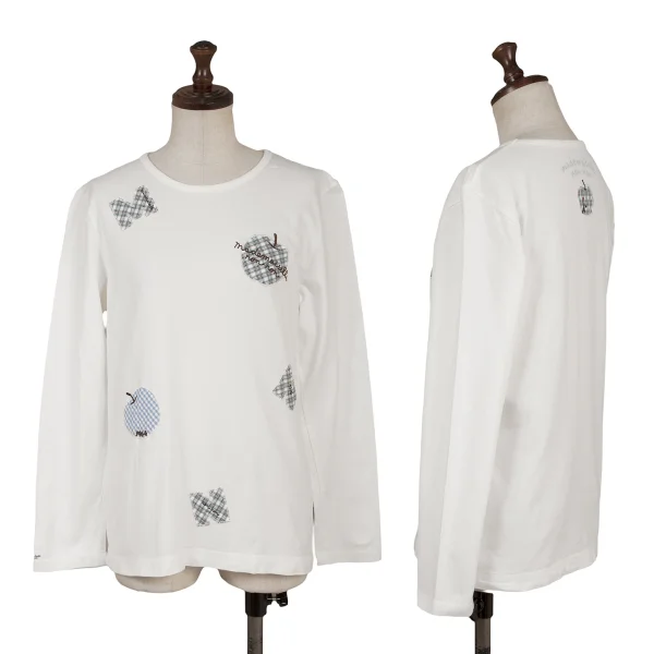 Mademoiselle NON NON Cotton Apple Patch T Shirt White 38M K-162148_001