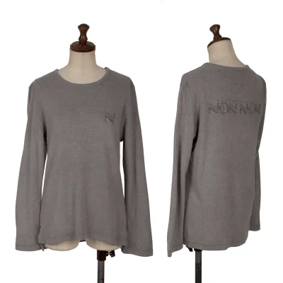 Mademoiselle NON NON Acrylic Blend Logo Embroidery Fleece Top
