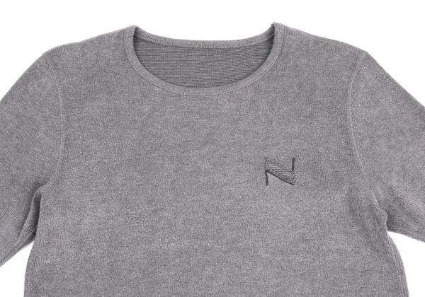 Mademoiselle NON NON Acrylic Blend Logo Embroidery Fleece Top K-162150_003