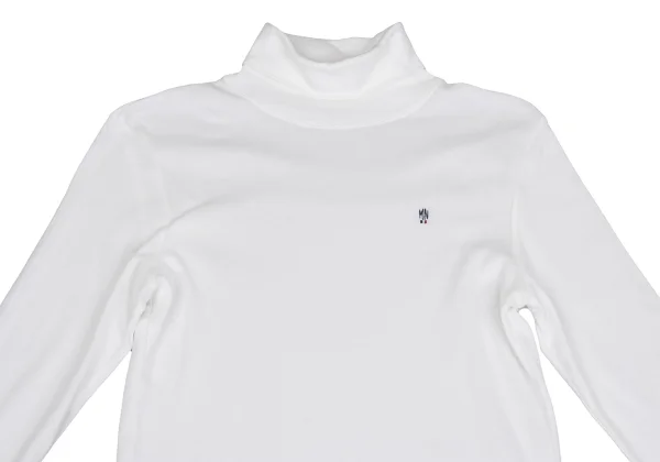 Mademoiselle NON NON Cotton Point Embroidery Turtleneck Top K-162151_003