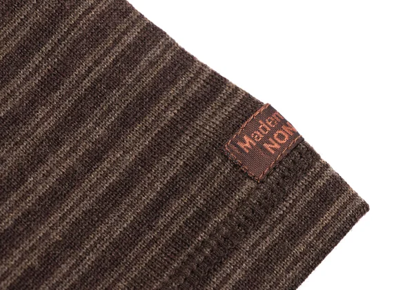 Mademoiselle NON NON Wool Point Logo Embroidery Striped Turtleneck Top K-162152_008