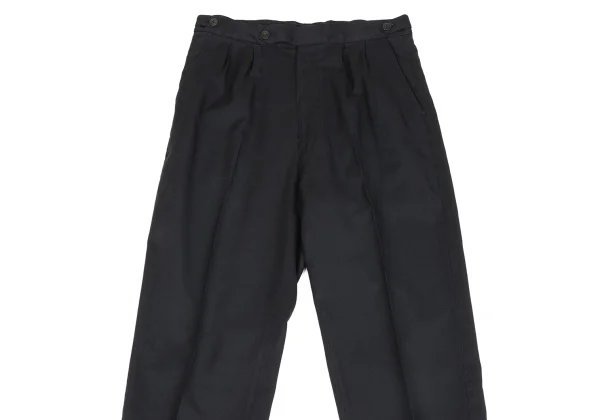 JUNIOR GAULTIER Nylon Cotton Pinstripe Tuck Pants K-162155_002