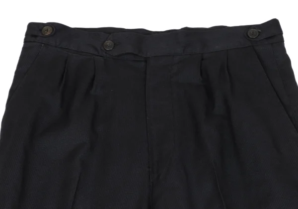 JUNIOR GAULTIER Nylon Cotton Pinstripe Tuck Pants K-162155_003