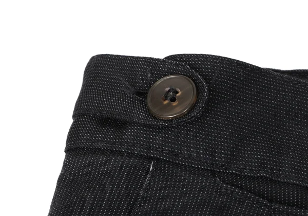 JUNIOR GAULTIER Nylon Cotton Pinstripe Tuck Pants K-162155_004