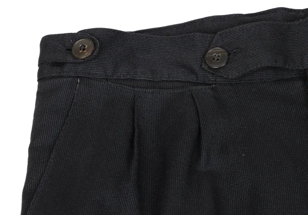 JUNIOR GAULTIER Nylon Cotton Pinstripe Tuck Pants K-162155_005