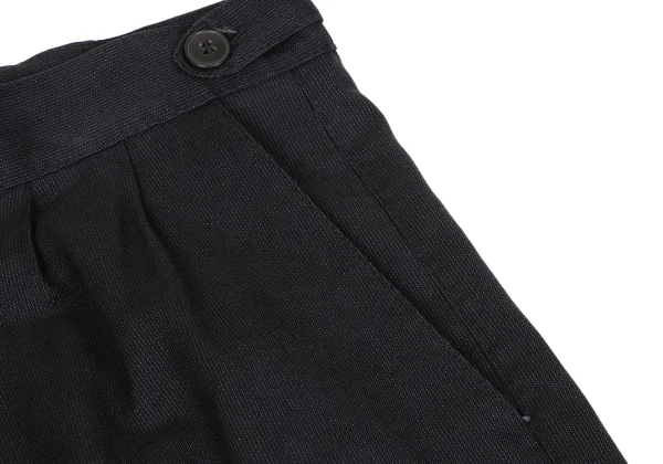 JUNIOR GAULTIER Nylon Cotton Pinstripe Tuck Pants K-162155_006