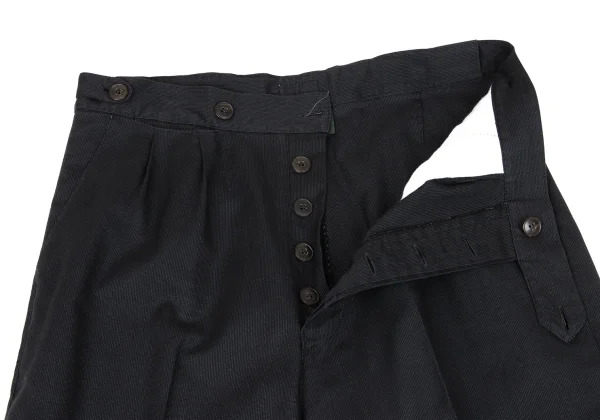 JUNIOR GAULTIER Nylon Cotton Pinstripe Tuck Pants K-162155_007