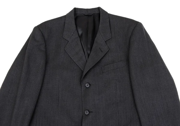 Yohji Yamamoto DURBAN A.A.R Wool Stripe 3B Jacket K-162158_002