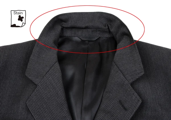 Yohji Yamamoto DURBAN A.A.R Wool Stripe 3B Jacket K-162158_004