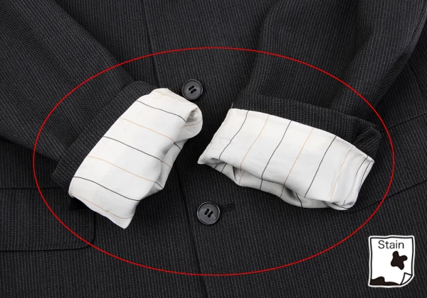 Yohji Yamamoto DURBAN A.A.R Wool Stripe 3B Jacket K-162158_012