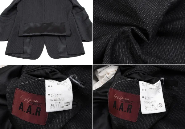 Yohji Yamamoto DURBAN A.A.R Wool Stripe 3B Jacket K-162158_020