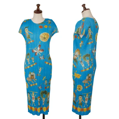 PLEATS PLEASE Vegetable Doll Printed Sleeveless Dress